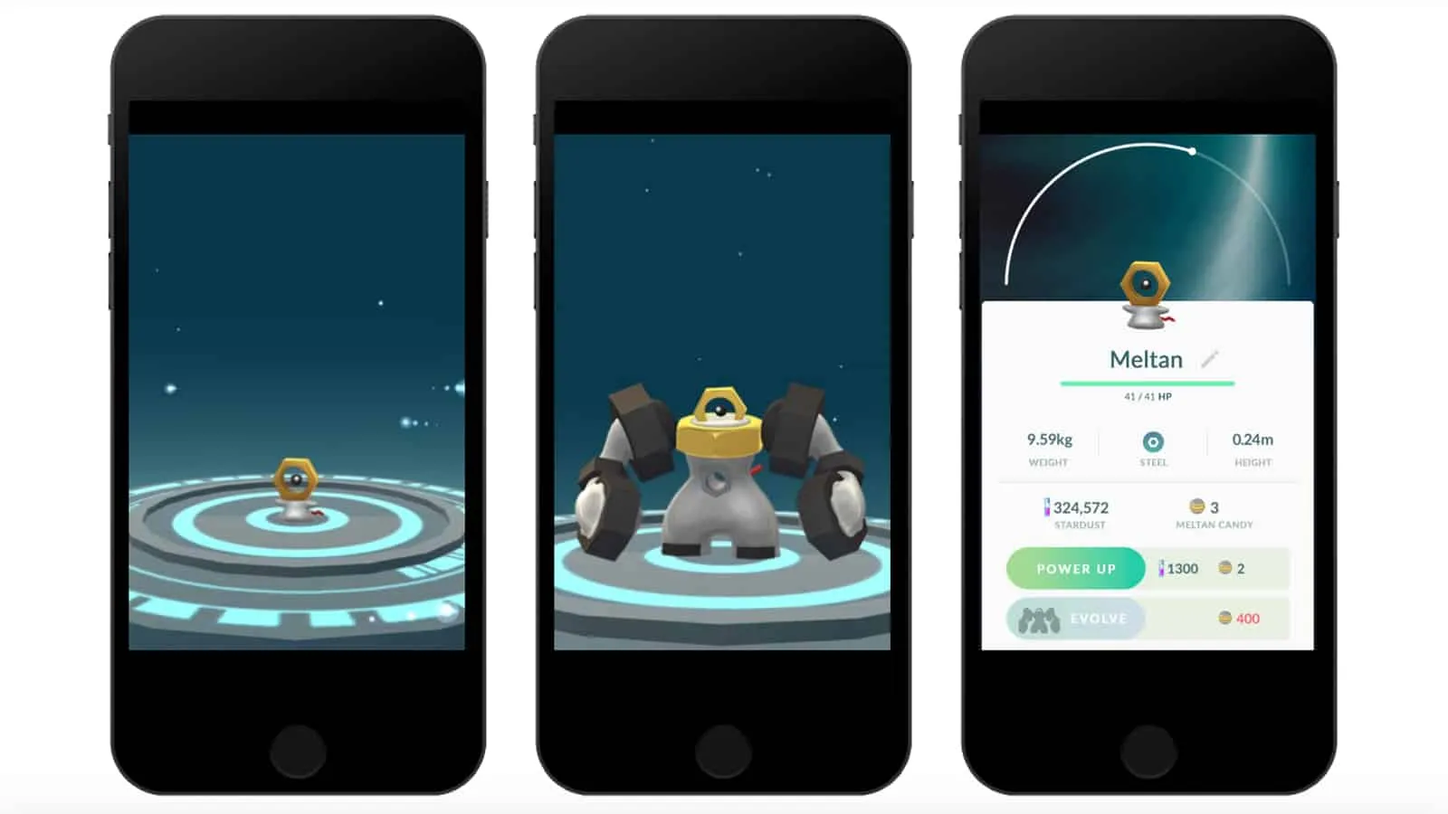 Pokemon Go evolve Meltan in Melmetal