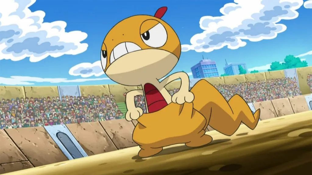 Scraggy no anime Pokémon