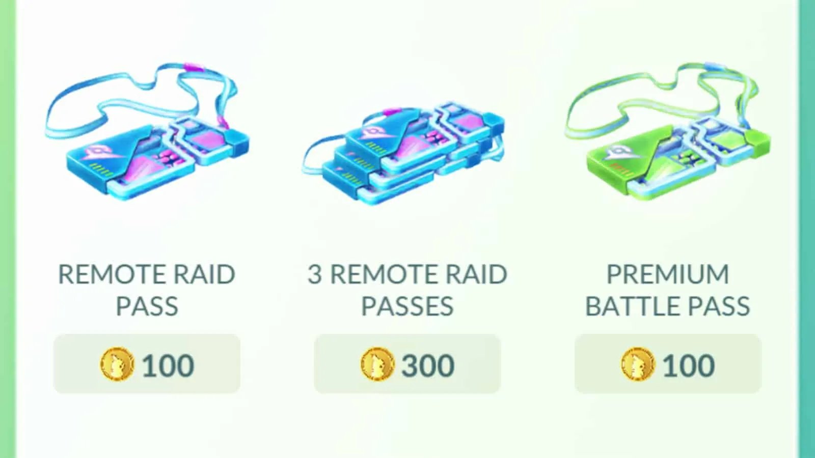 Pokemon Go 商店中的遠程 Raid 通行證