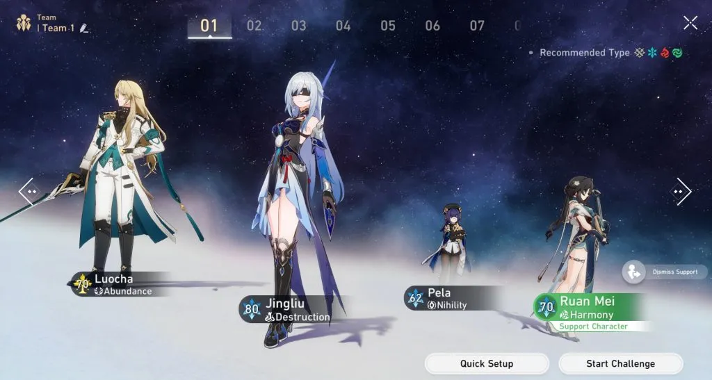 Ein Screenshot aus dem Spiel Honkai Star Rail