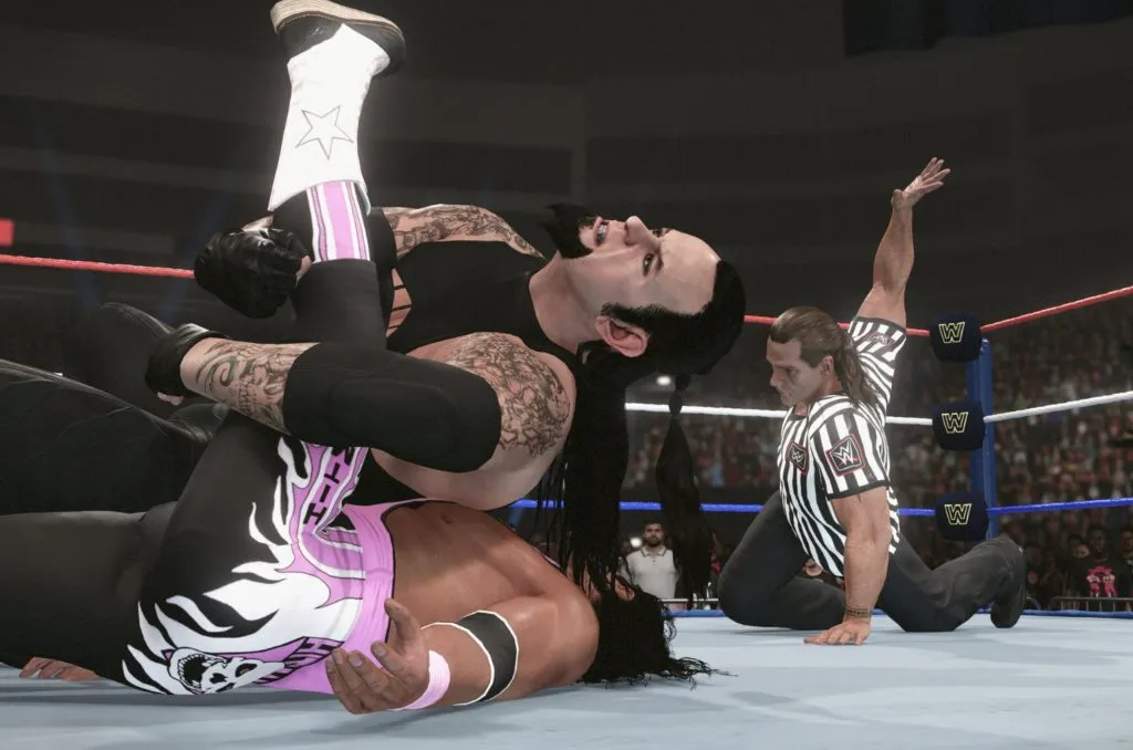 Gameplay dell'arbitro ospite speciale in WWE 2K24