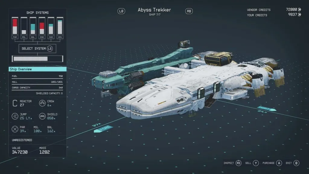 Starfield Best Ships Abyss Trekker