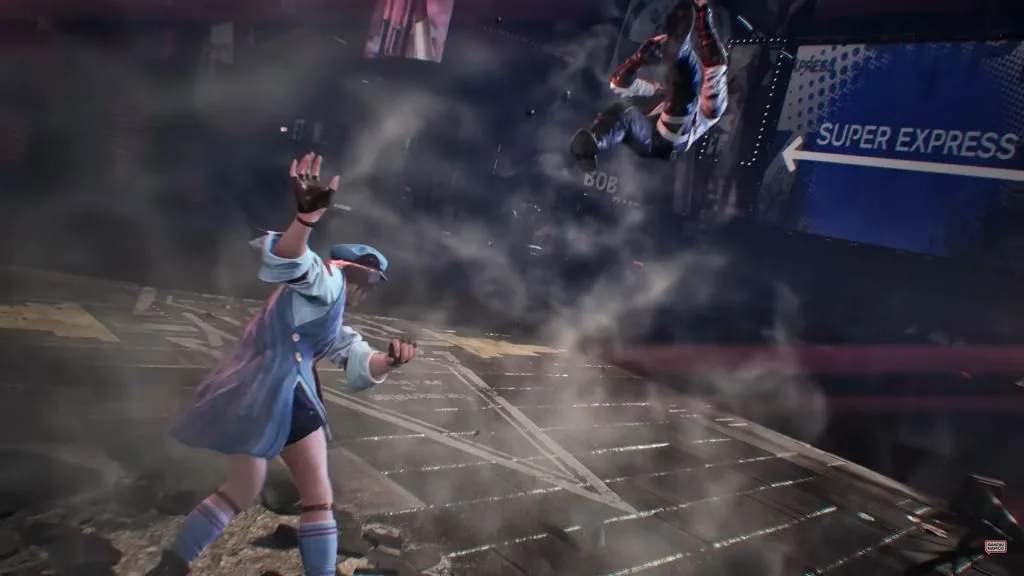 Uma captura de tela de Asuka usando sua Rage Art de Tekken 8