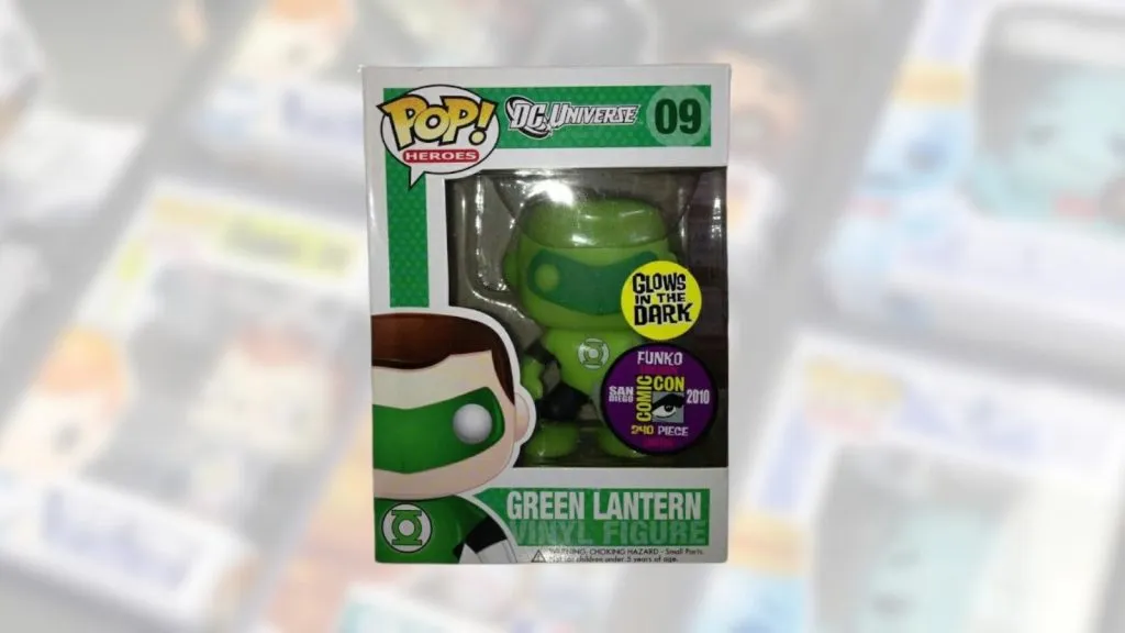 Funko Pop de Linterna Verde que brilla en la oscuridad