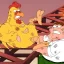 Jogador de Fortnite recria cena icônica de luta entre Peter Griffin e Frango Gigante