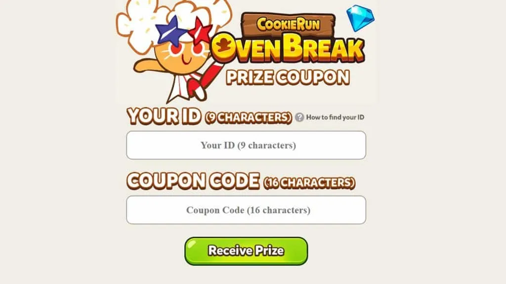 Cookie Run: オーバーブレイク コードを引き換えるための Web サイト