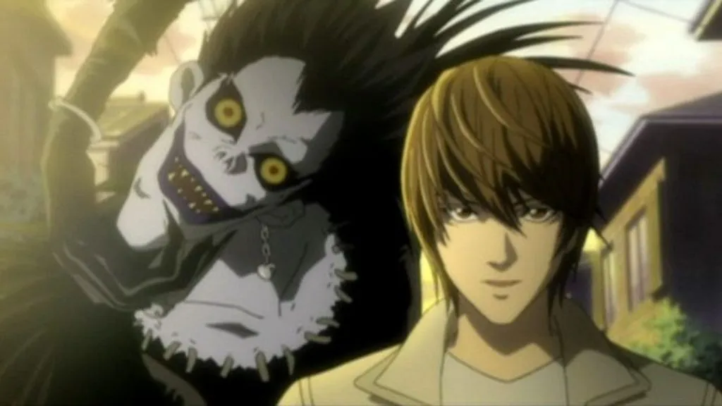 《死亡筆記》中的 Ryuk 和 Light Yagami