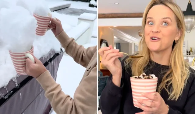 Reese Witherspoon divide i fan dopo aver usato la neve “sporca” nella ricetta