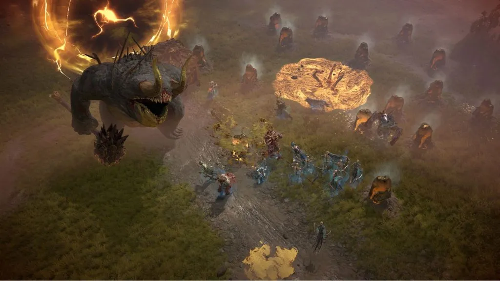 joueurs combattant des ennemis dans Diablo 4