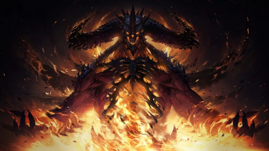 diablo immortale diablo in fiamme