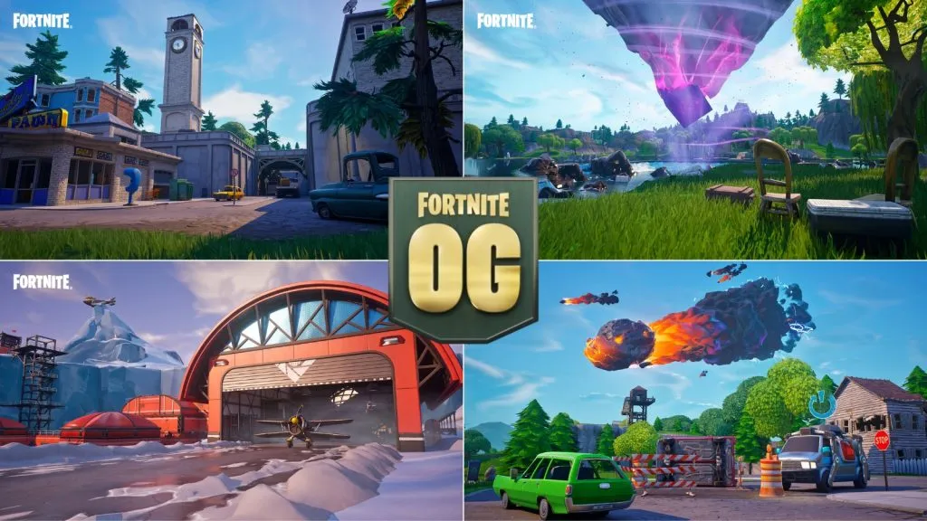 Fortnite OG 第 1 章地圖上的 POI