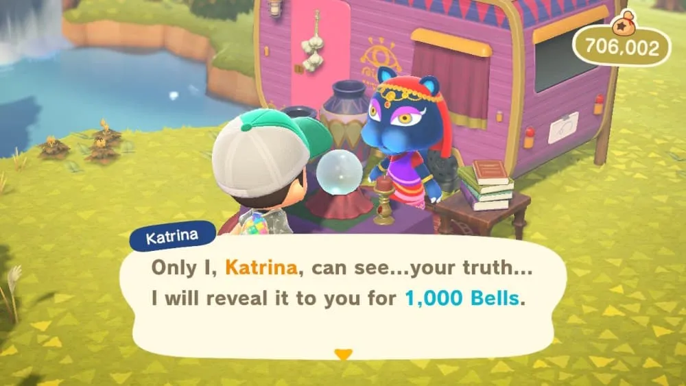 Un'immagine di uno dei negozi dell'Isola di Harv al Plaza in Animal Crossing: New Horizons.