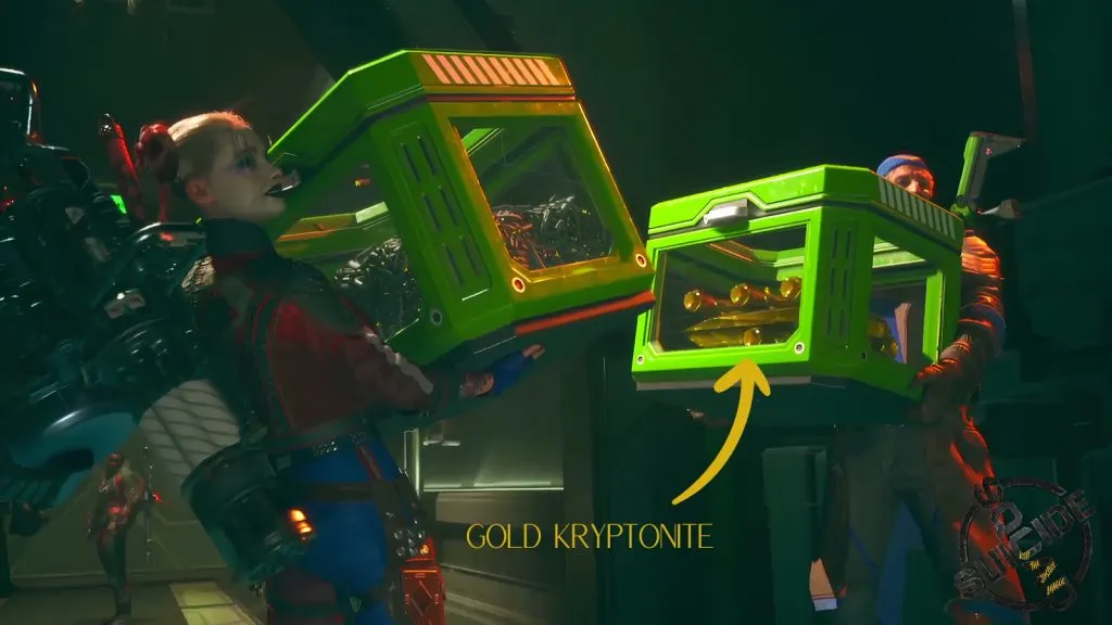 Caja de kriptonita dorada en Suicide Squad KTJL