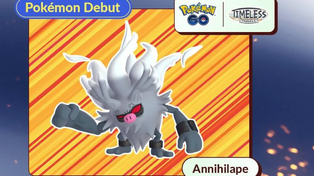 O Pokémon Annihilape está visível