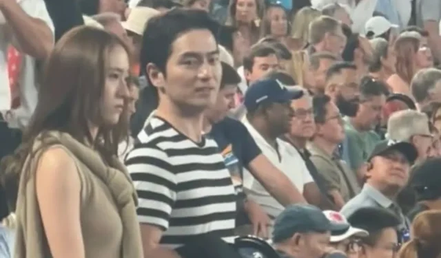 Lee Jin Wook e Krystal vistos lado a lado no Aberto da Austrália de 2024