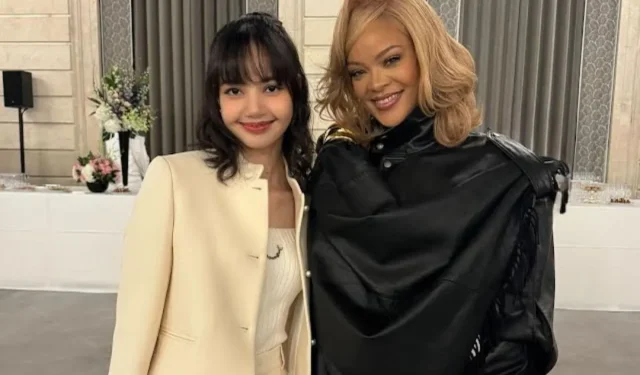 O encontro de Lisa e Rihanna do BLACKPINK capturado em uma foto impressionante