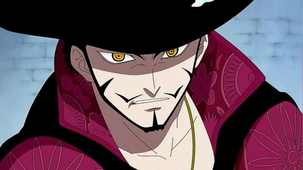 Una imagen de Mihawk de One Piece East Blue Saga