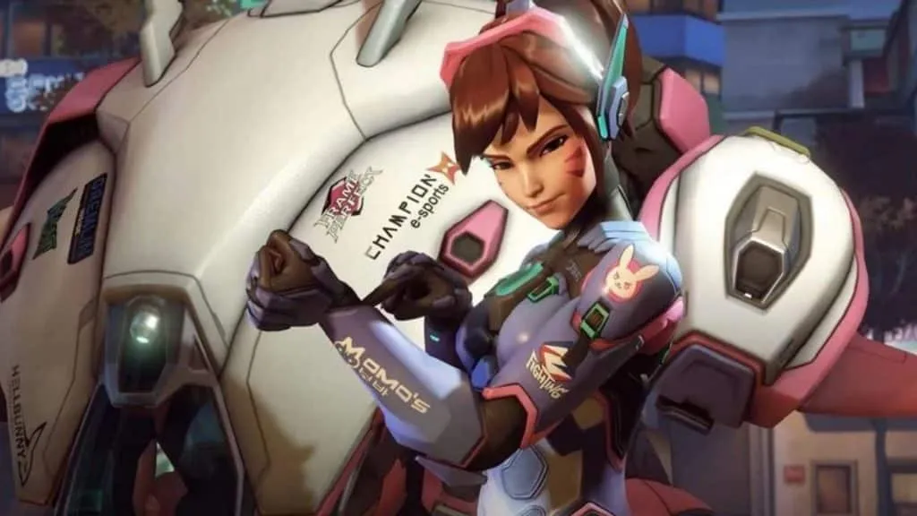 dva usando traje en overwatch 2