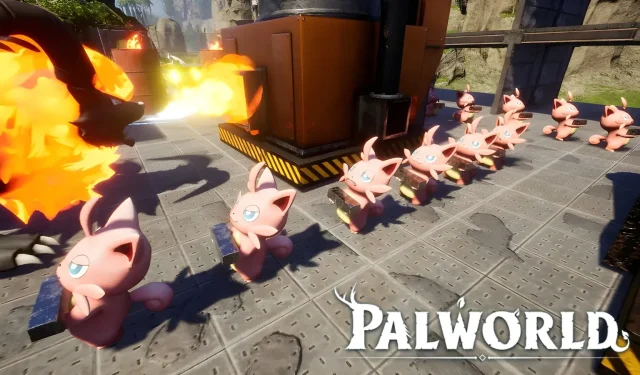 Palworld プレイヤーは、仲間の労働者とまったく不条理な「エンドゲーム」作業工場を作成します