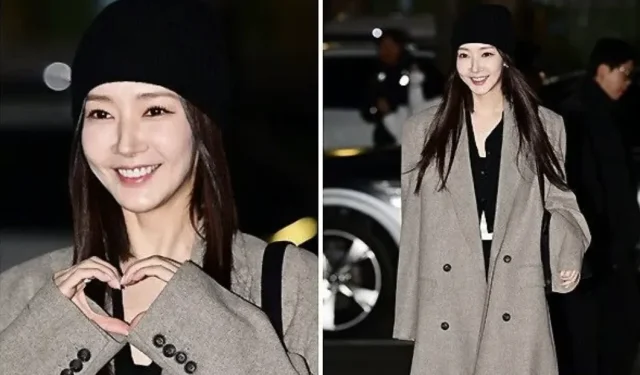 Park Min-young avait l’air heureux lors de sa première apparition publique après l’annonce de la réception de 250 millions de wons de son ex-petit-ami