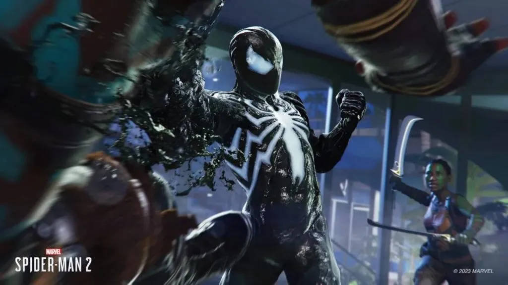 Le costume Symbiote de Peter dans Spider-Man 2