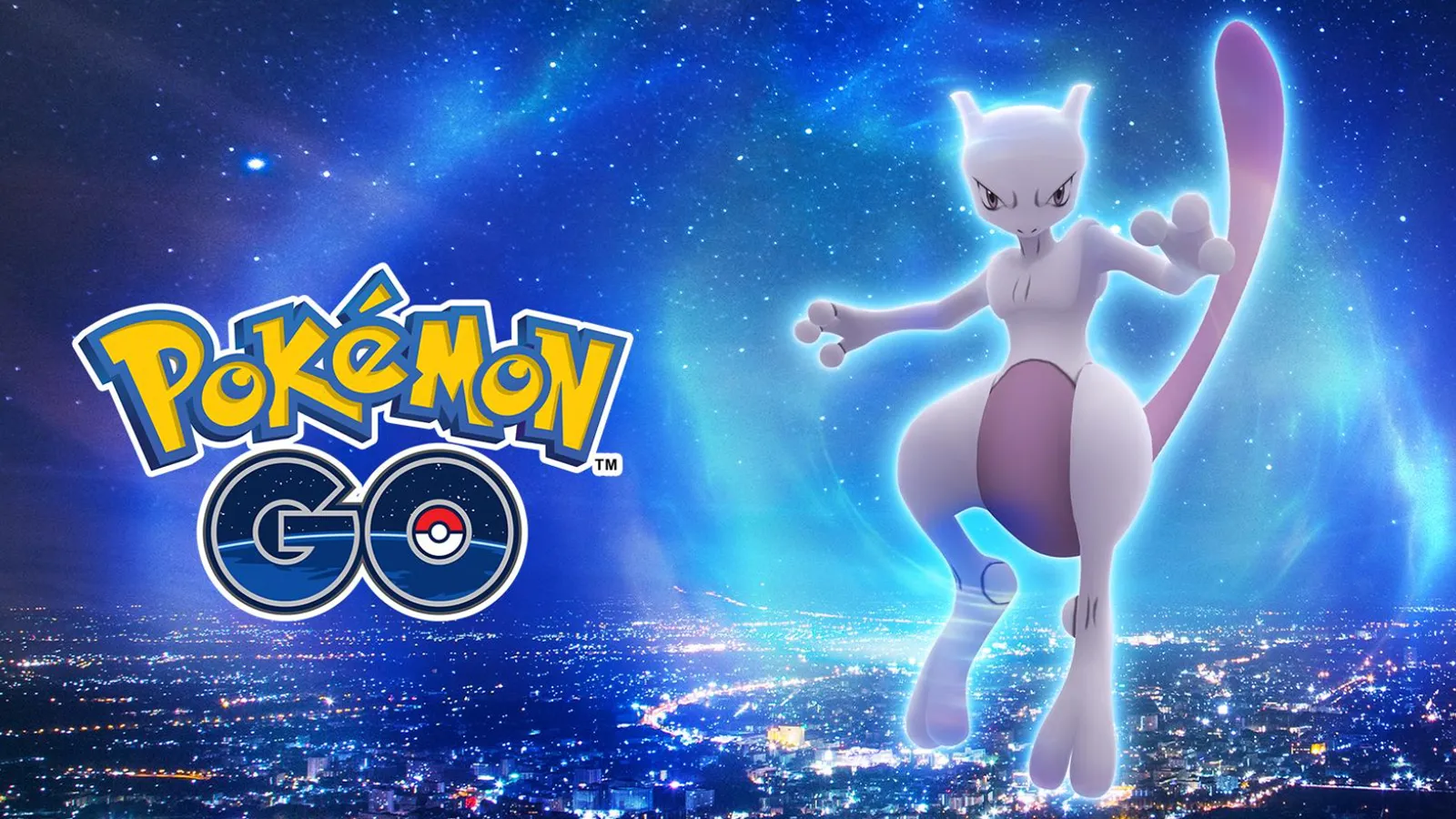 Pokemon Go의 Mewtwo 프로모션 스크린샷.