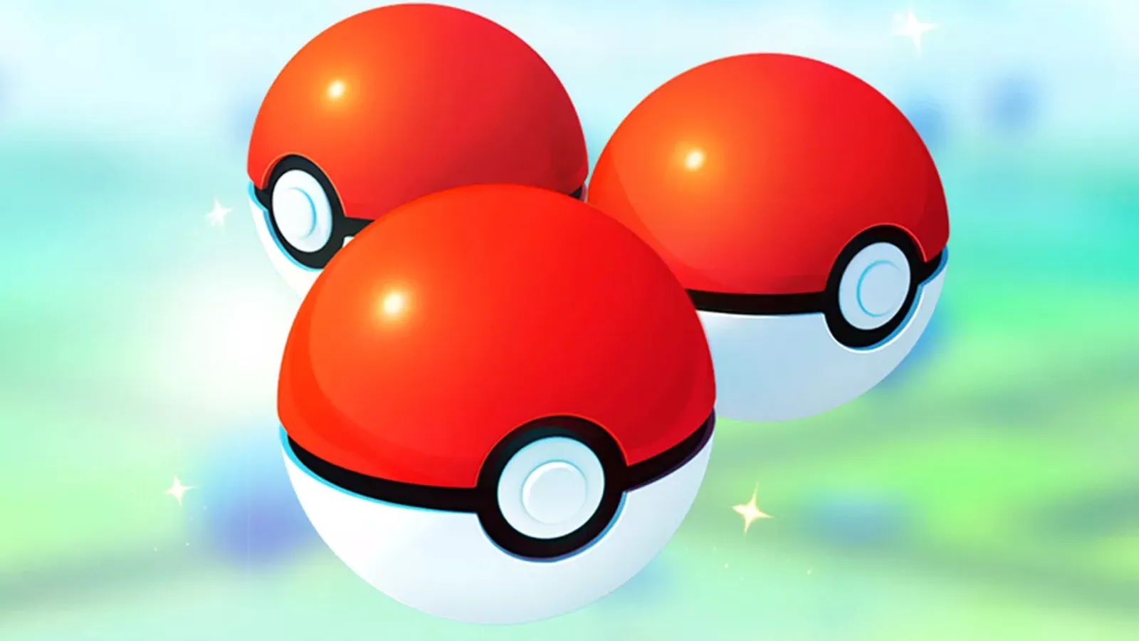 Capture d'écran des Pokeballs dans Pokemon Go