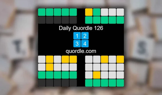 每日 Quordle 遊戲答案：今天的 Quordle 每日單字（1 月 5 日）