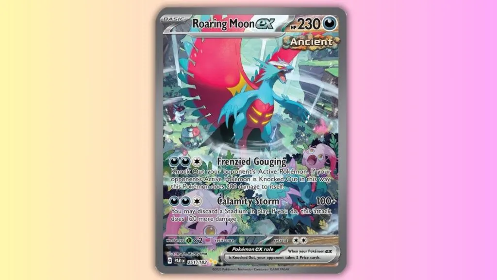 Paradox Rift 的 Roaring Moon 前 Pokemon TCG 卡