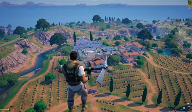 Il giocatore di Fortnite mostra il luogo di atterraggio ideale per una “zona di guerra”