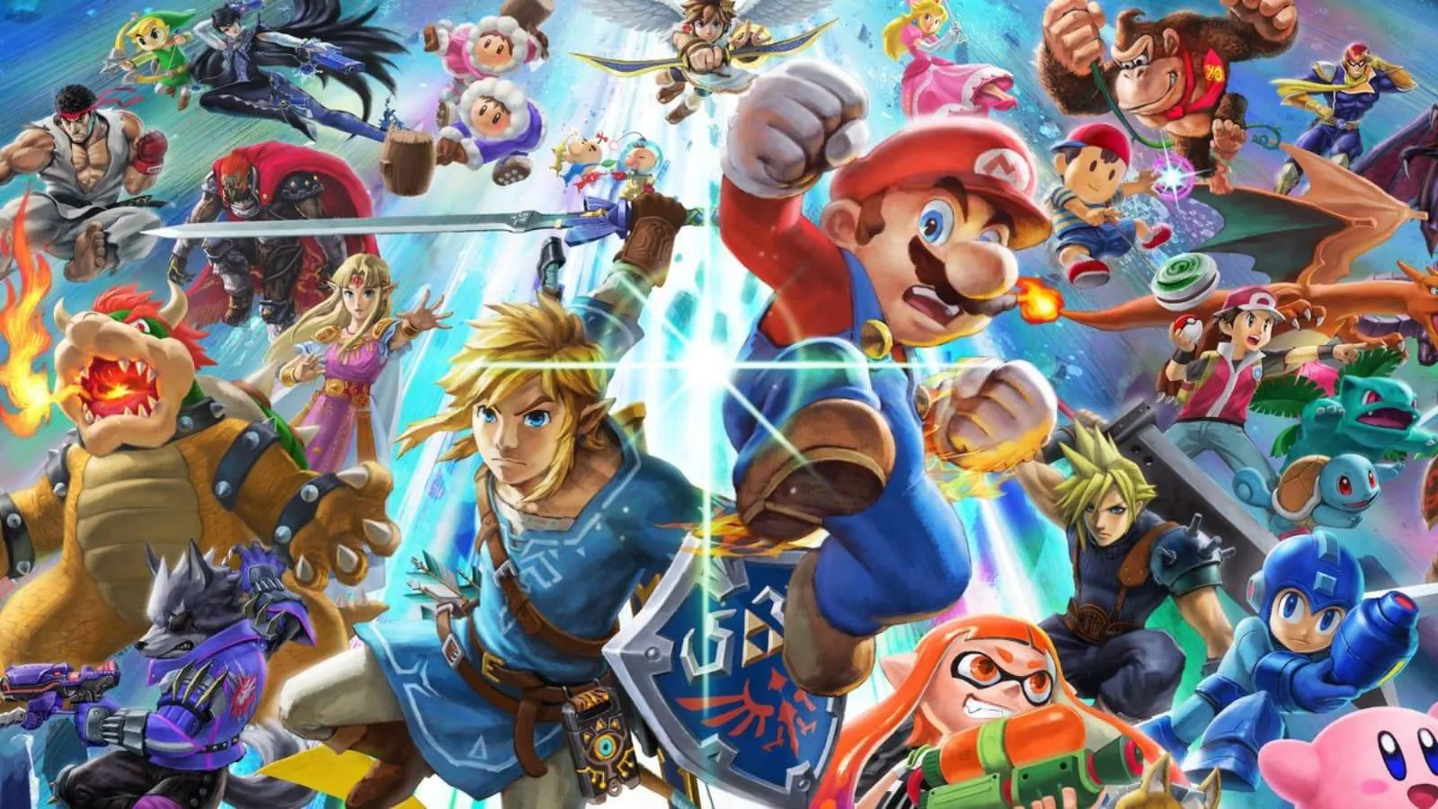 Copertina della scatola dei combattenti di Smash Ultimate