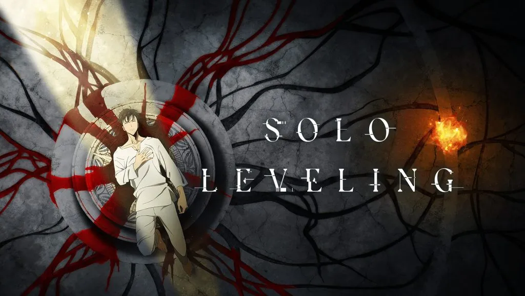 O pôster oficial do anime Solo Leveling