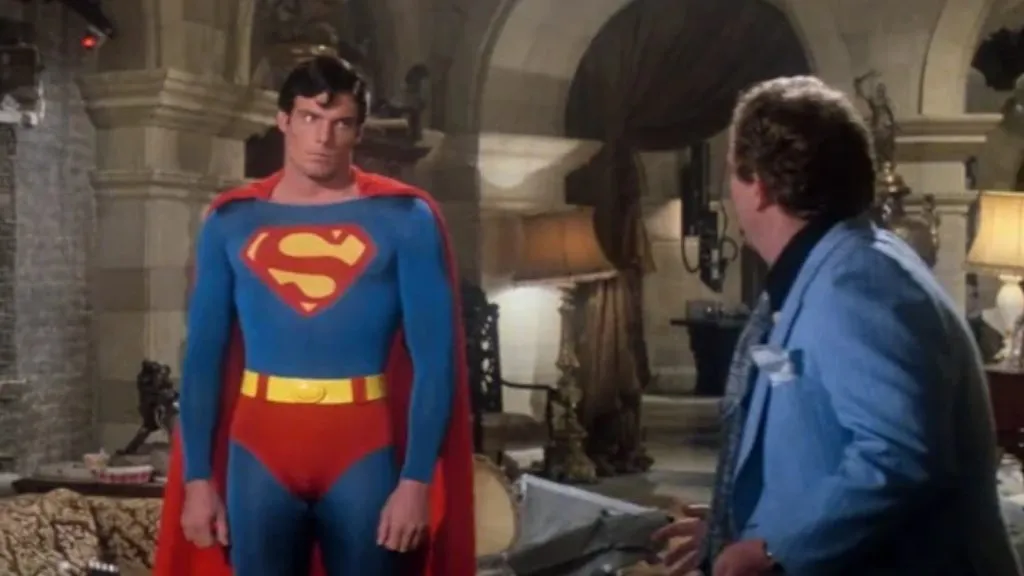 Christopher Reeve und Ned Beatty in Superman: The Movie