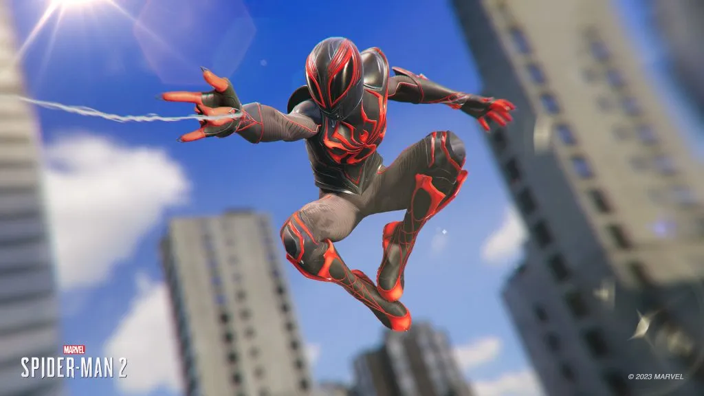 La tuta Tokusatsu in Marvel's Spider-Man 2.