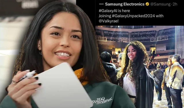 Valkyrae blâme Samsung pour l’avoir taguée sur la photo de quelqu’un d’autre