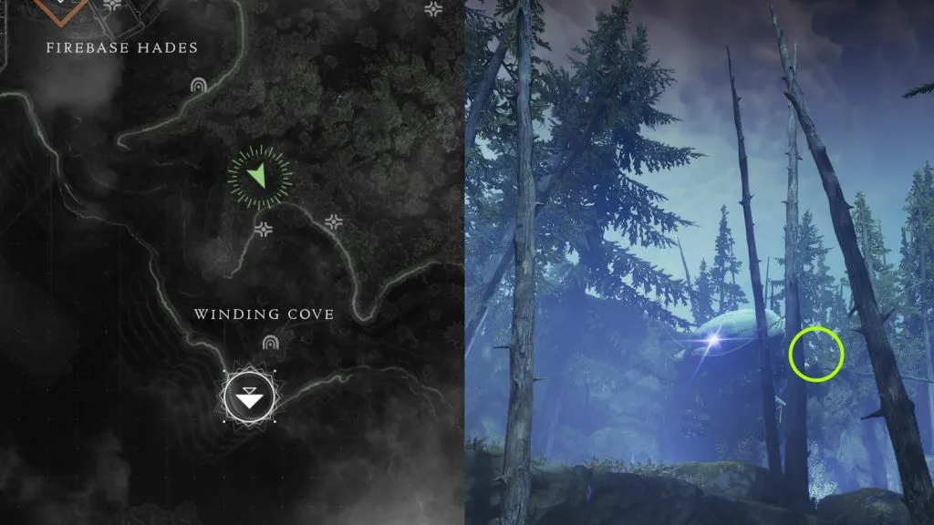 Destiny 2 の Xur の場所は EDZ の Winding Cove で見つかりました。