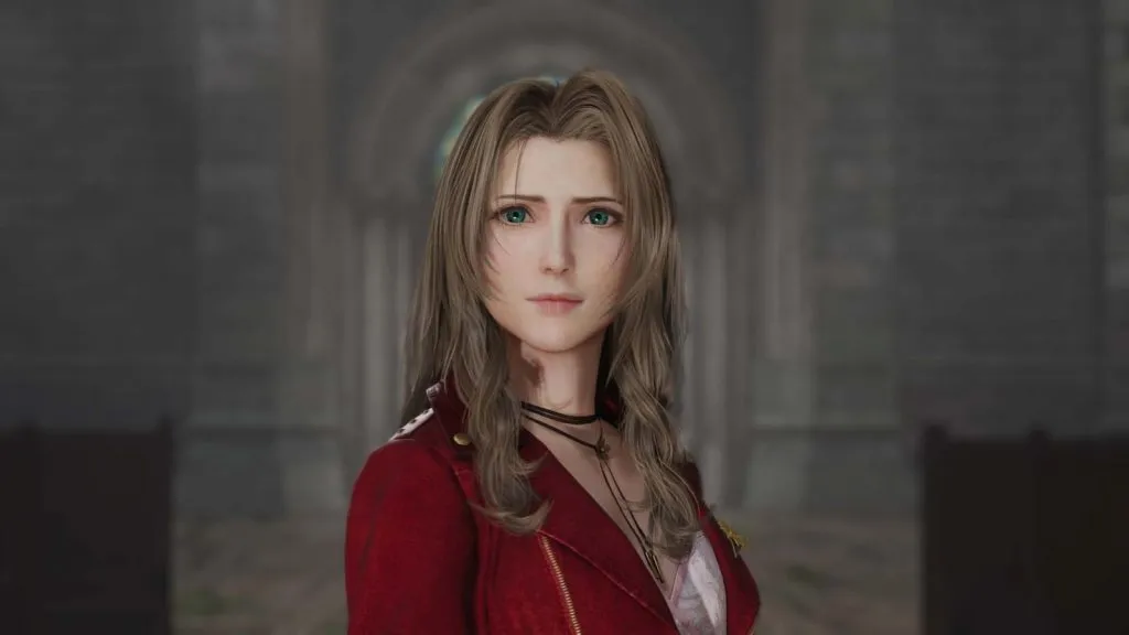 Aerith sans son ruban dans Final Fantasy VII Rebirth