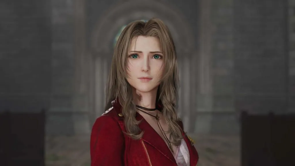 Aerith sin su listón en Final Fantasy VII Rebirth