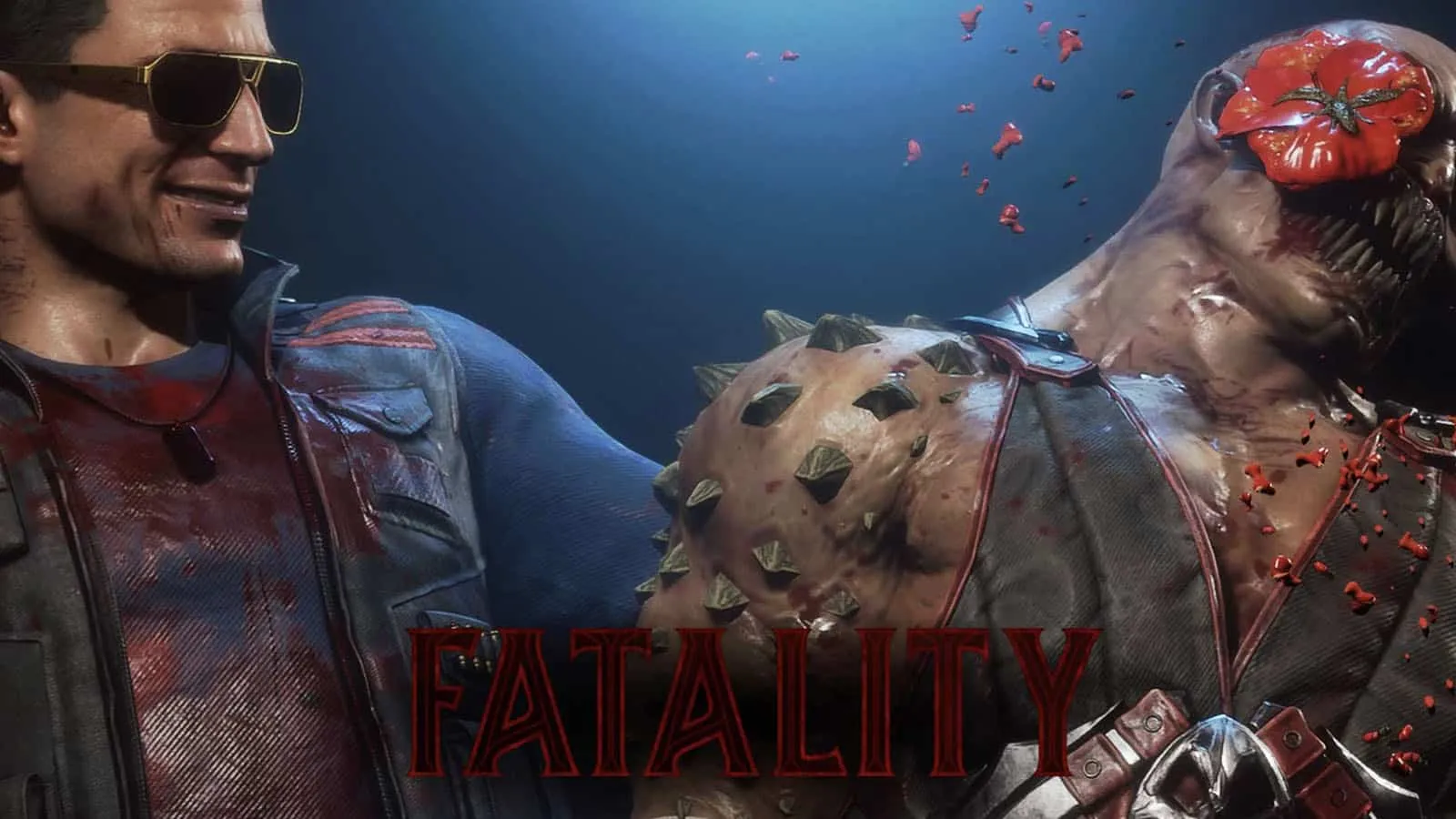 Johnny Cage realizando um fatality em Mortal Kombat 11