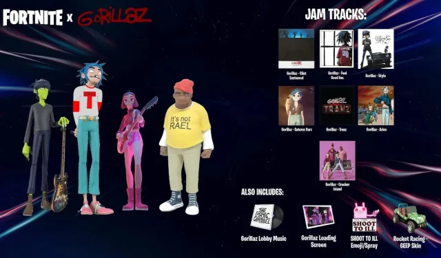 Fãs de Fortnite obcecados com o conceito de colaboração do Gorillaz