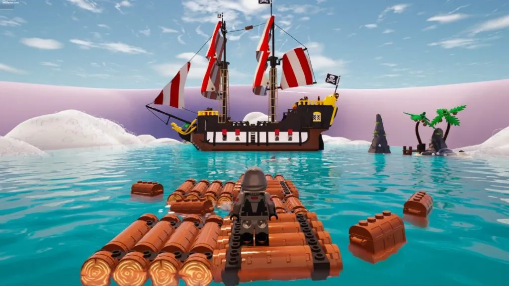 Fortnite LEGO Raft Survival Kreativkarte.
