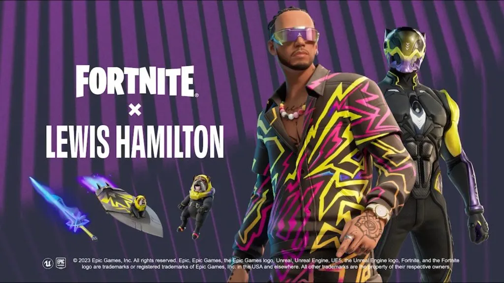 Lewis Hamilton junta-se ao conjunto de skins Icon Series de Fortnite