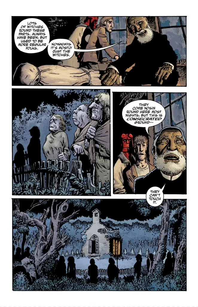 Pagine di anteprima di Hellboy: The Crooked Man e il ritorno di Ellie Kolb