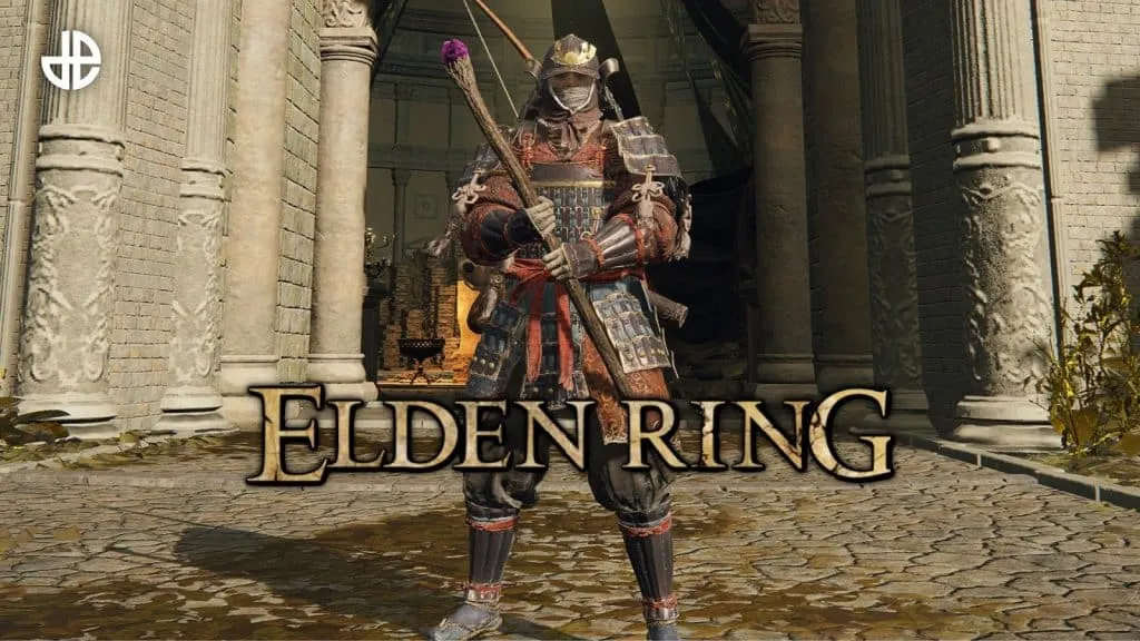 Elden Ring Samurai tenant le bâton de météorite