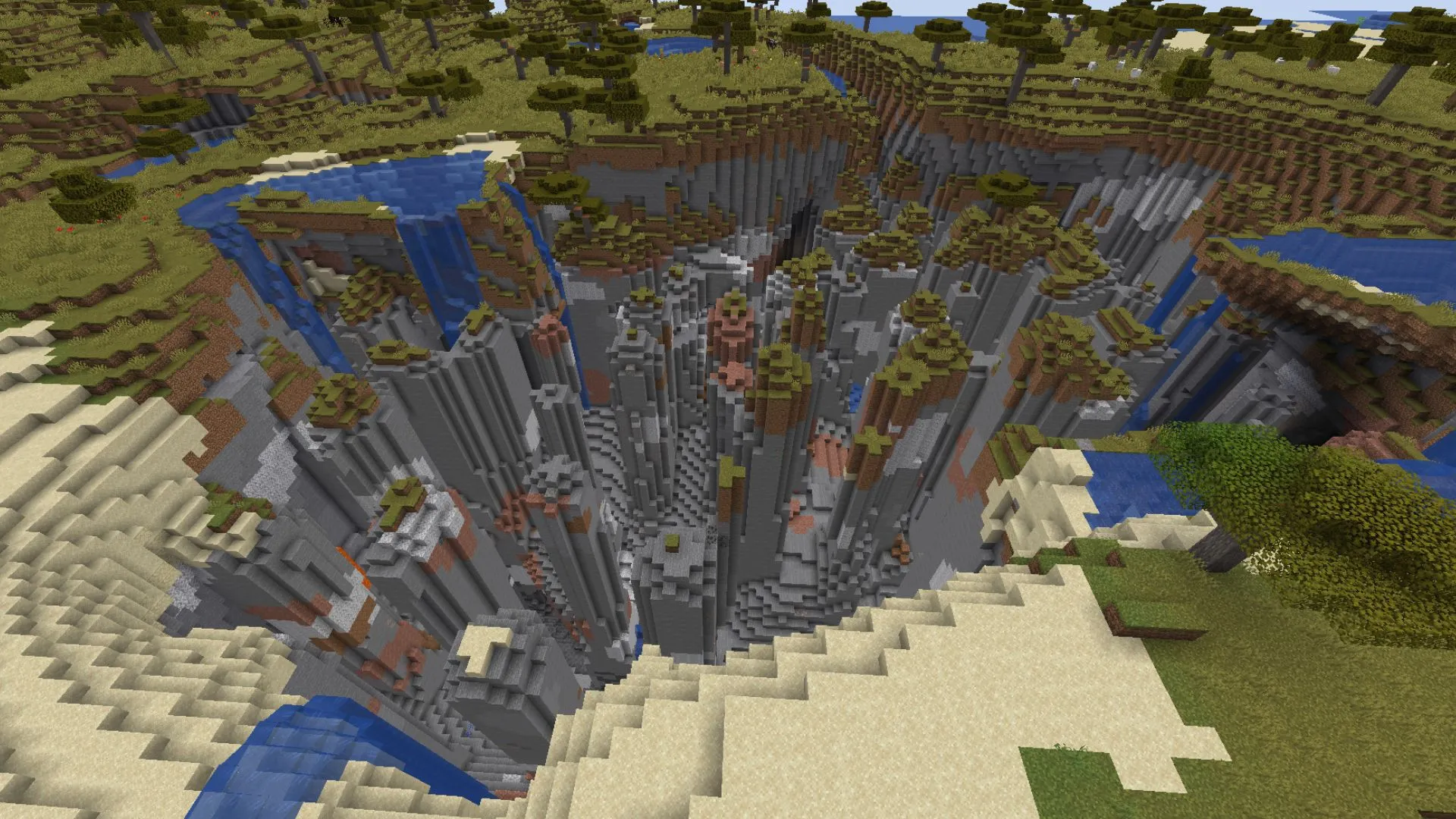 Pilares altos de skyblocks