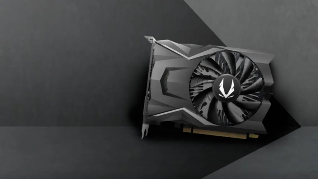 Una imagen de la GPU GTX 1630 de Zotac