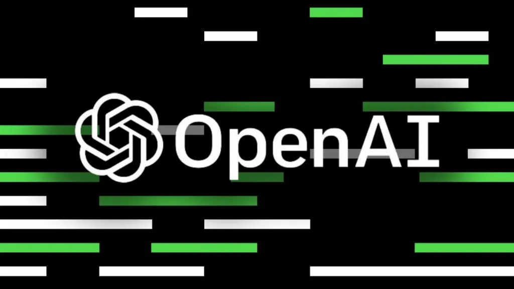 Logo OpenAI sur illustration GPT-4 par OpenAI