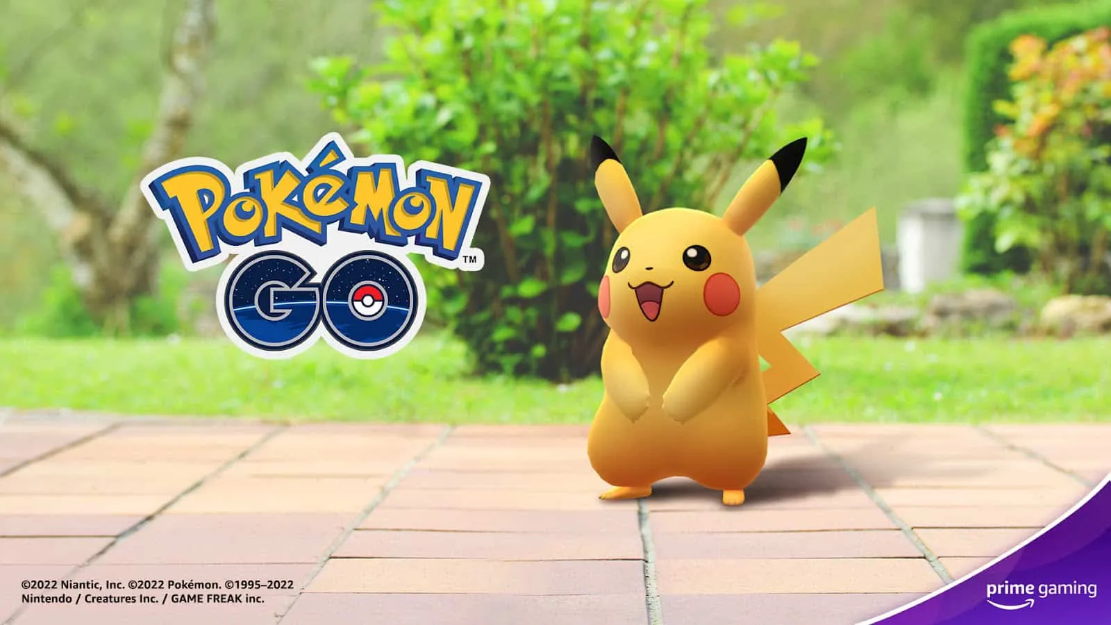 Plakat przedstawiający program nagród Pokemon Go Prime Gaming