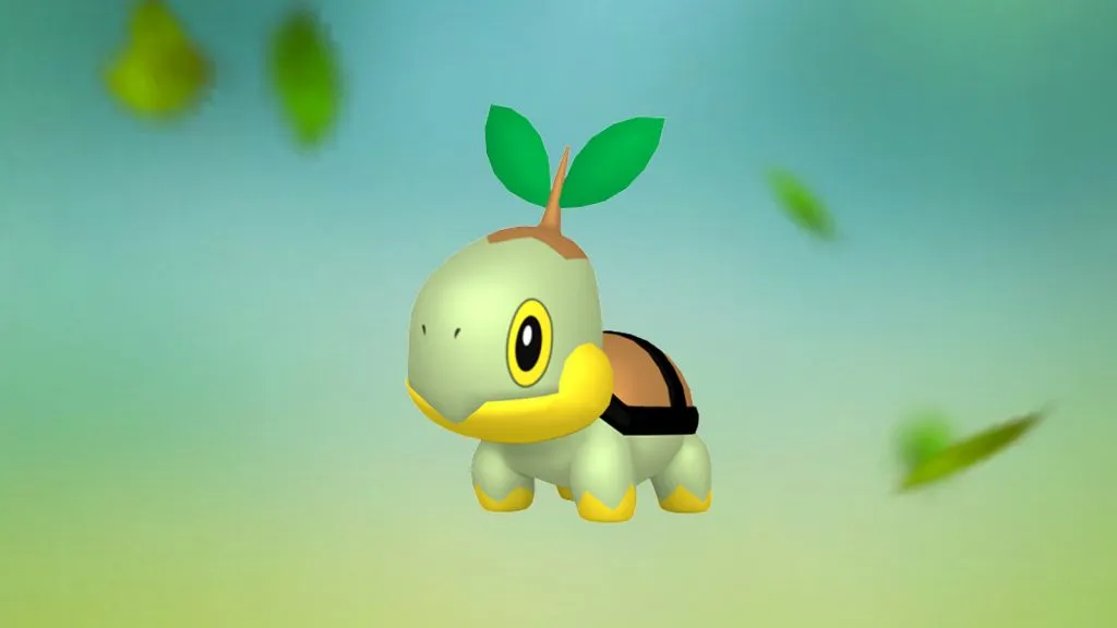 Turtwig durante l'ora dei riflettori di Pokemon Go