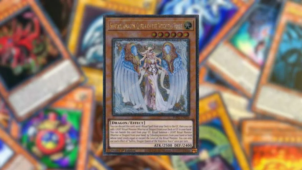 Saffira, Reine Dragon de la Voix Sans Voix (Quarter Century Secret Rare) du booster Phantom Nightmare